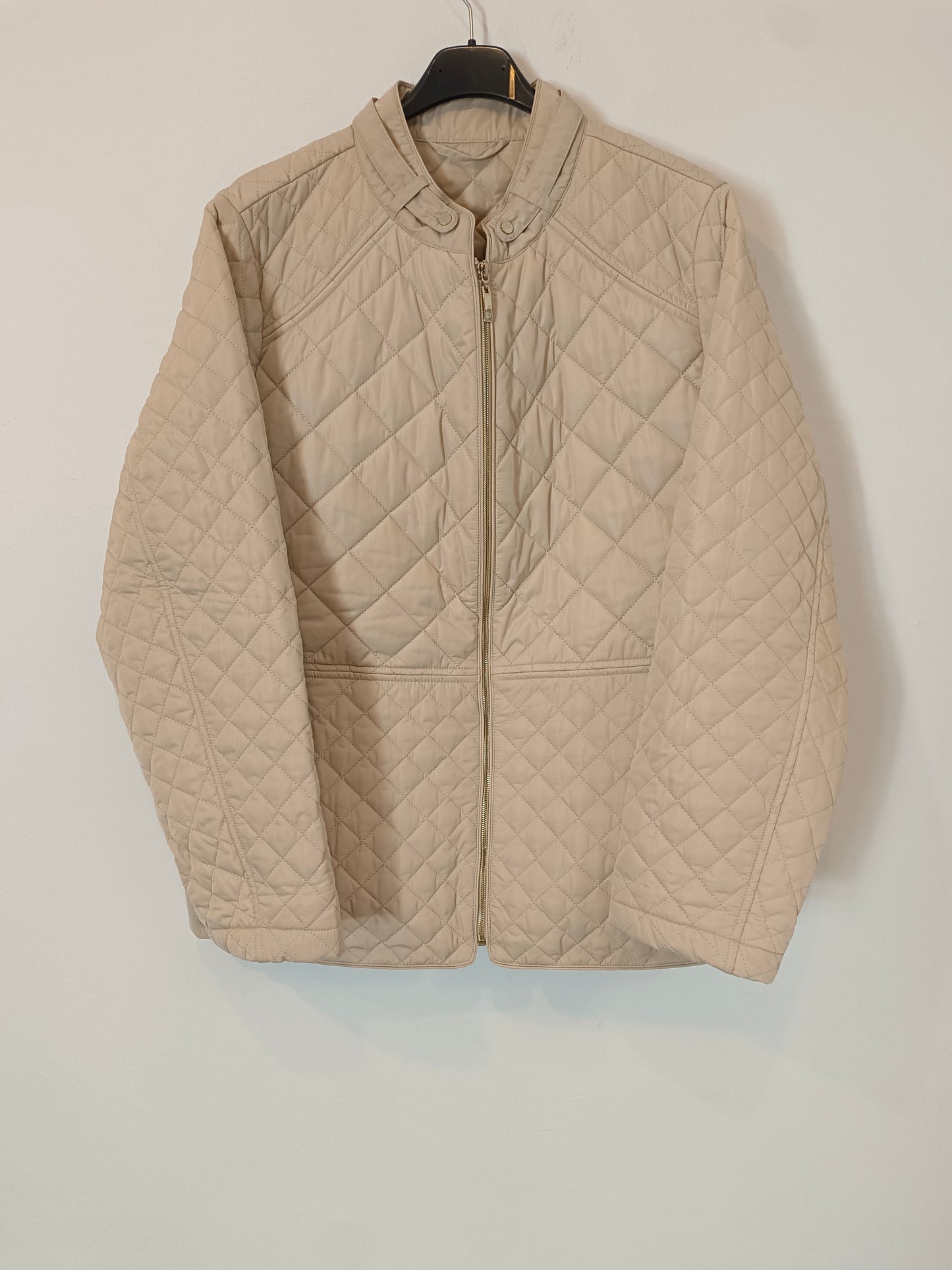 EL CORTE INGLÉS. Abrigo beige guateado  T.l