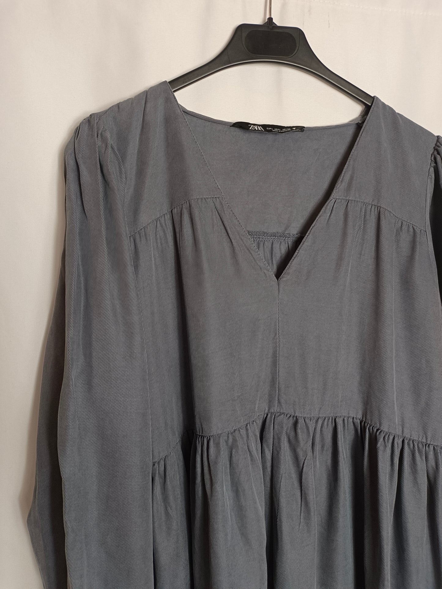 ZARA. Short gray dress Tl