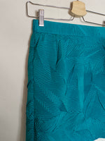MIGUEL GIL. Falda azul textura vintage T.34
