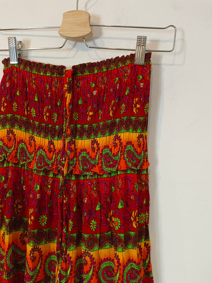 OTRAS. Vestido estampado palabra de honor. T S