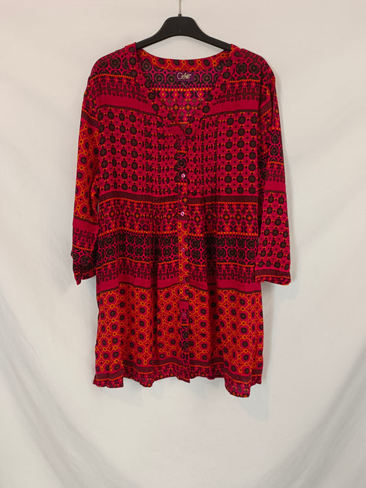 COLINE. blusa fluida estampada T.l