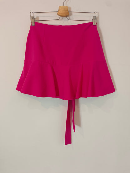 ZARA. Short pink ruffled skirt, size XL