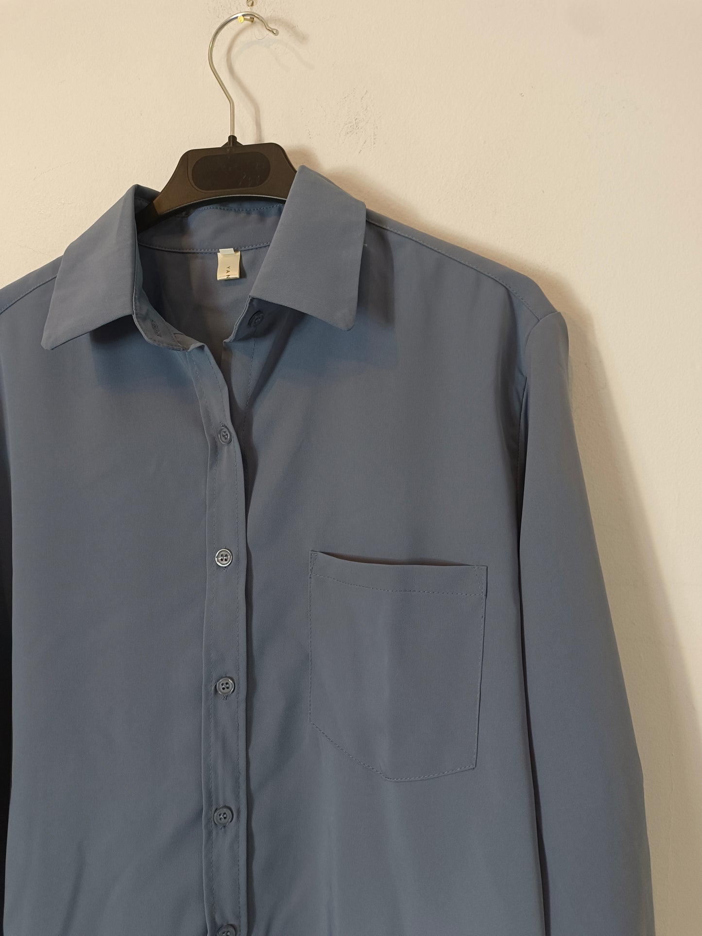 YANSOO. Camisa azul fluida T.m