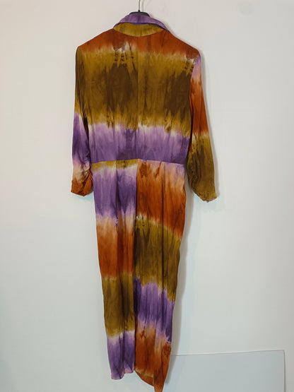SFERA. Vestido midi tie dye T.s