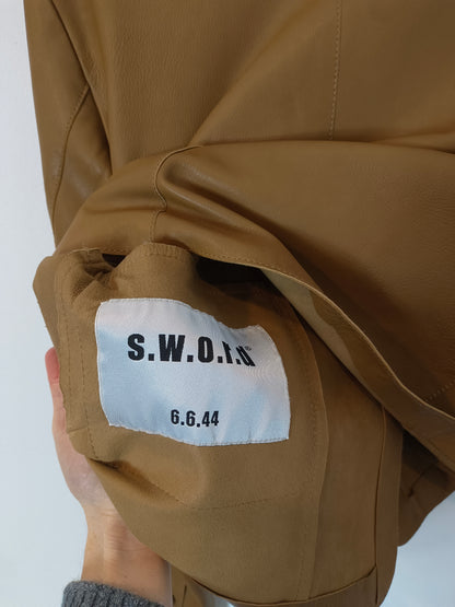 SWORD Beige Leather Jacket Ts