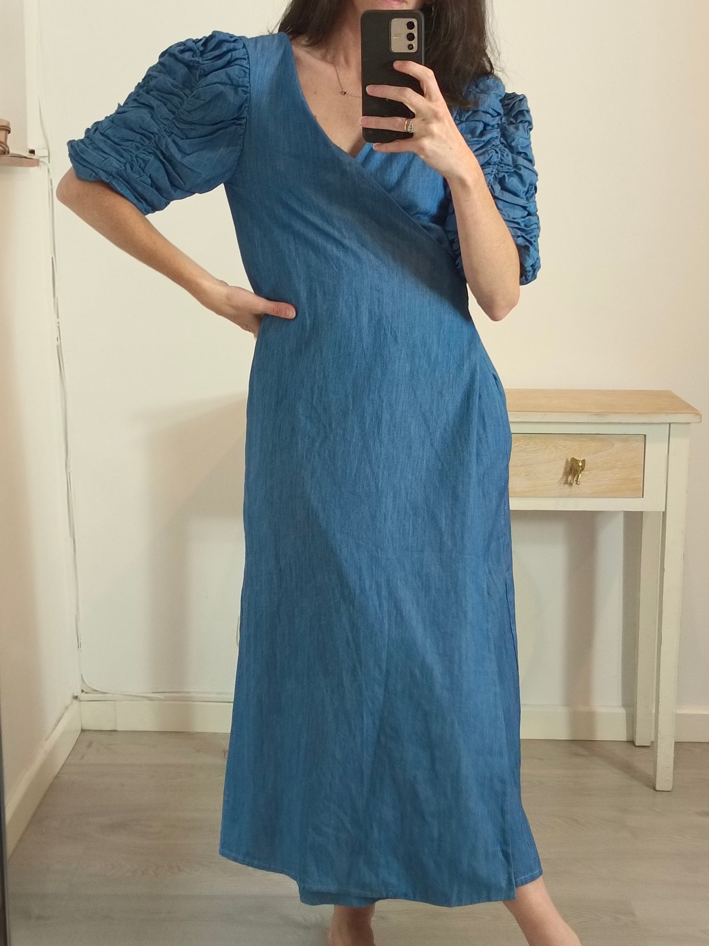 CAMILA ISABEL. Ts wrap denim dress