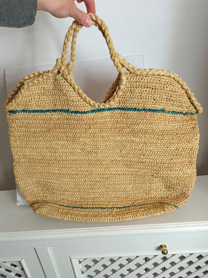 PETITE MENDIGOTE. Bolso rafia bordado