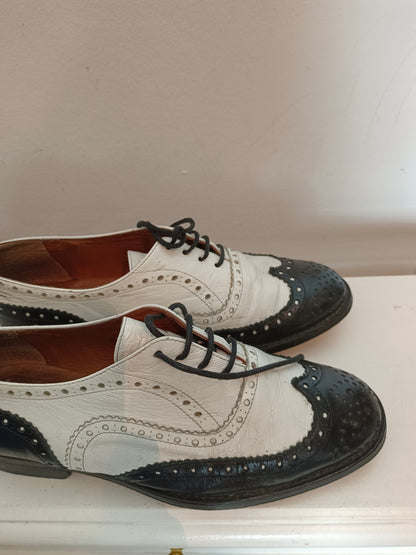 TOPSHOPS. Zapatos bicolor piel T.38