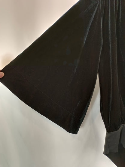 ZARA. body negro terciopelo T.s