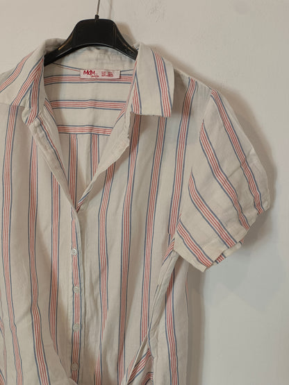 MD'M. Vestido camisero rayas T.38