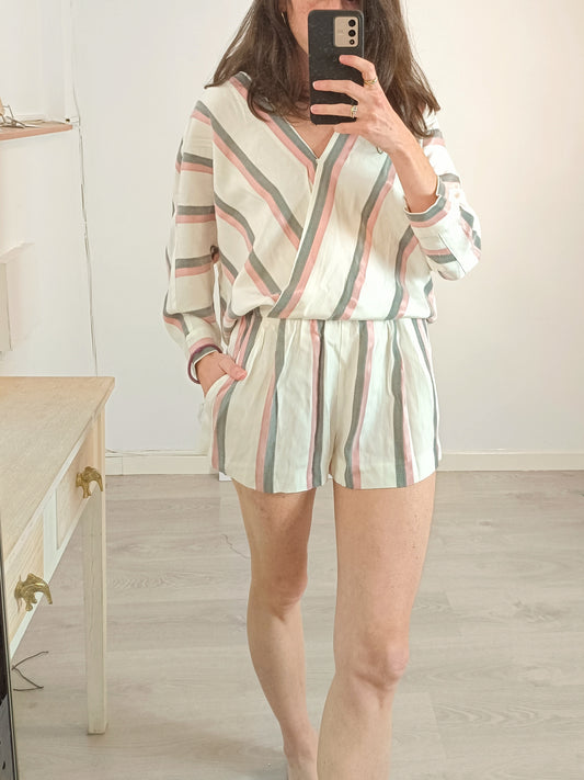 MAJE. Striped playsuit. Size 1 (S)