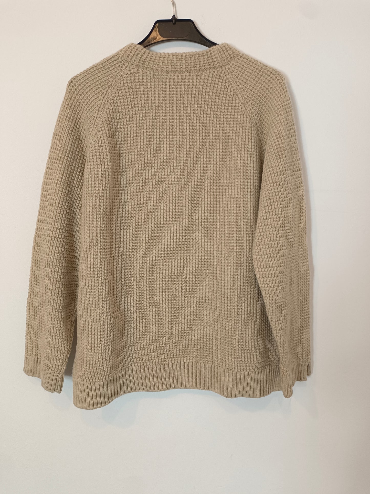 MASSIMO DUTTI. beige Tl texture sweater