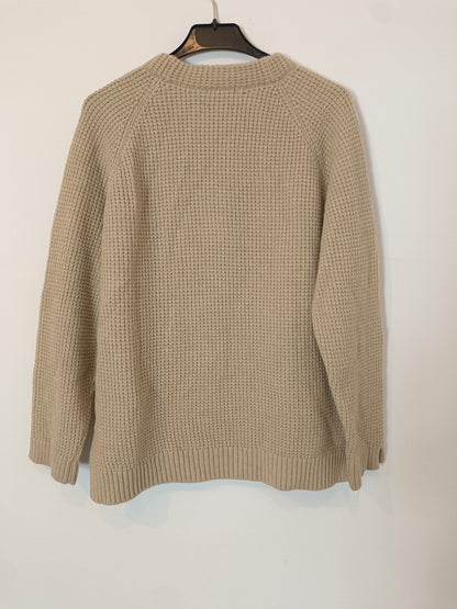 MASSIMO DUTTI. beige Tl texture sweater