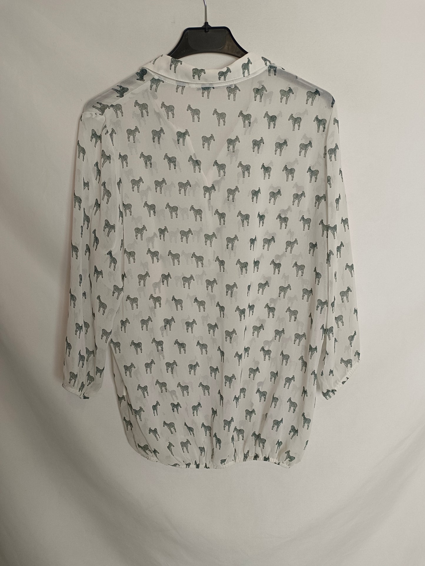 SHANA. Top blanco cebras T.m