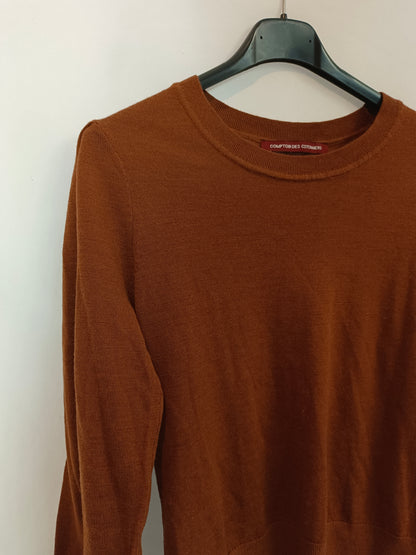COMPTOIR  DES COTONNIERS. jersey fino marrón T.s