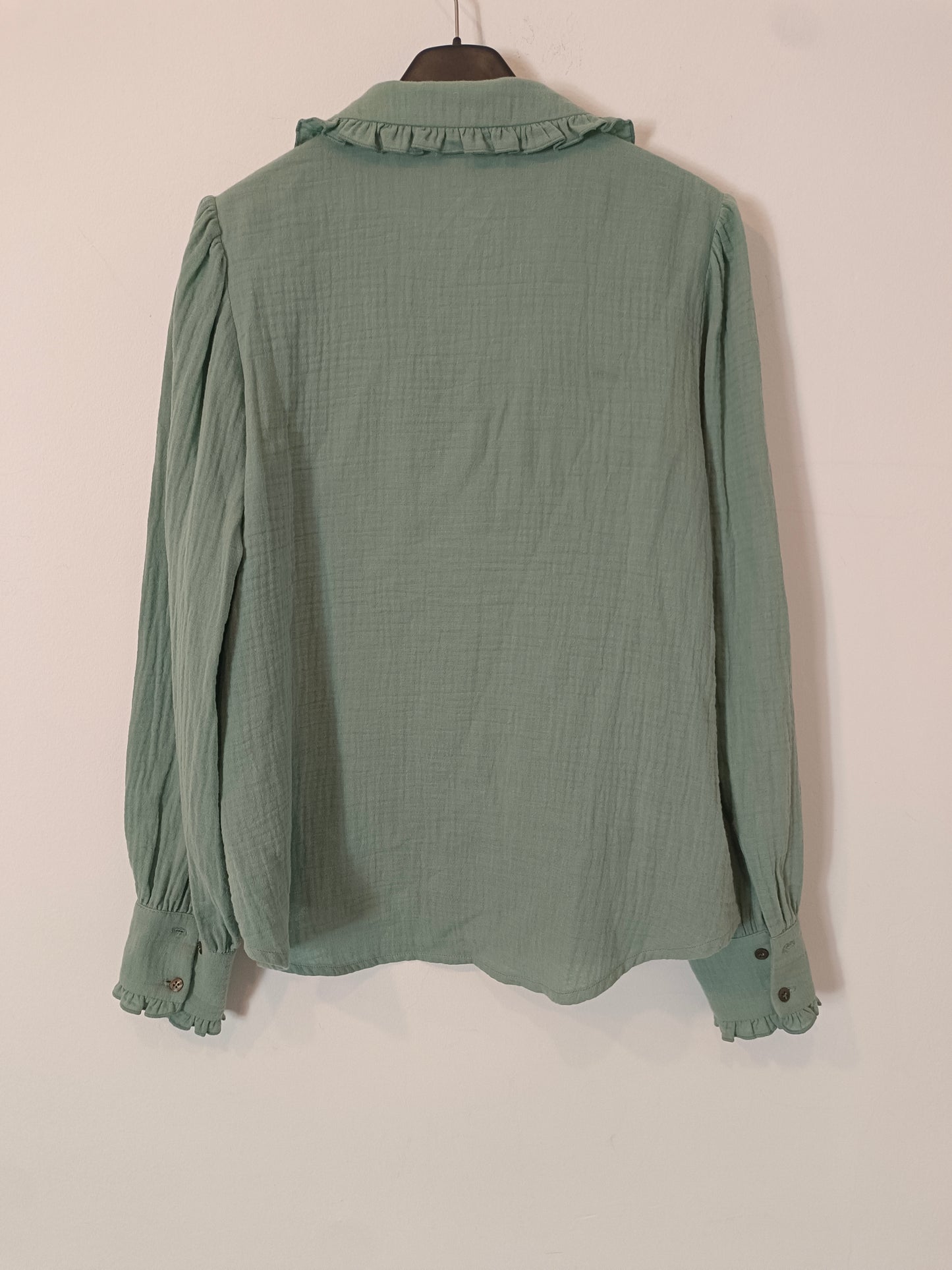 MAGNOLYA. Baby blue collar blouse S.1(s)