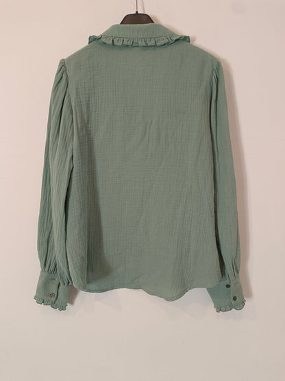 MAGNOLYA. Baby blue collar blouse S.1(s)