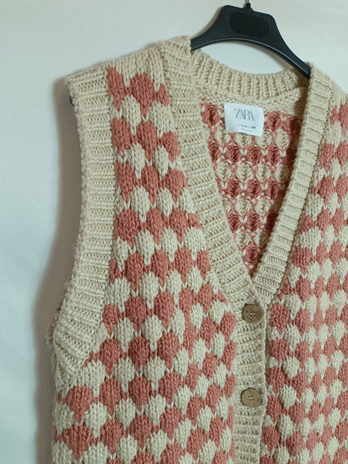 ZARA. Two-tone vest, size 13-14 years