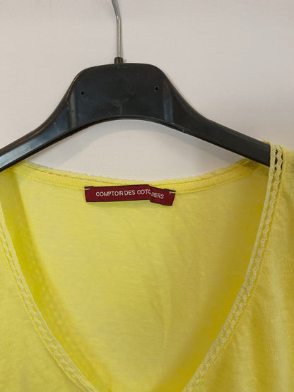 COMPTOIR  DES COTONNIERS. top amarillo lino T.s