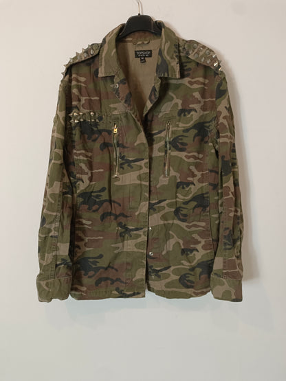TOPSHOP. Green camouflage jacket, size 38