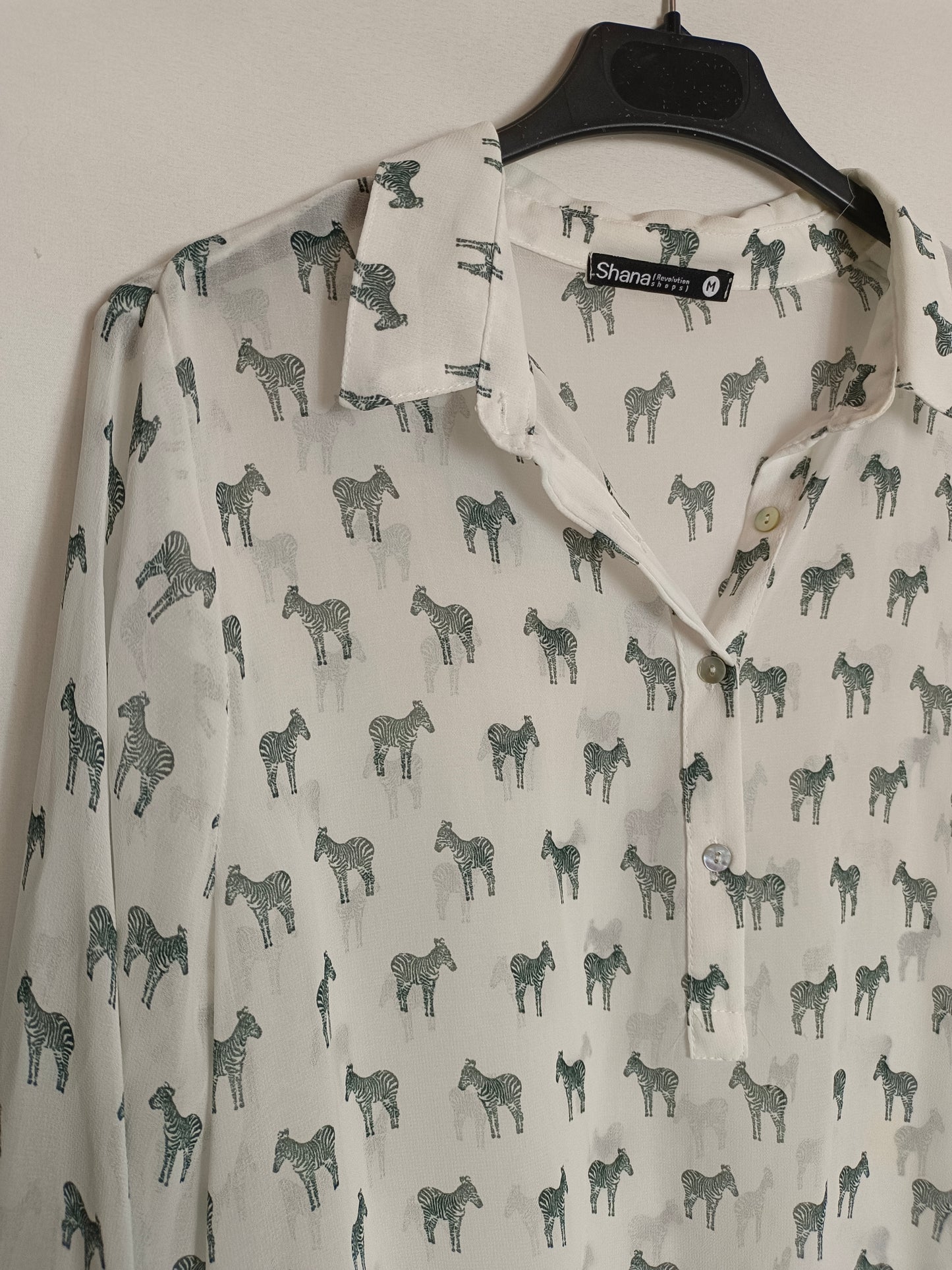 SHANA. Top blanco cebras T.m