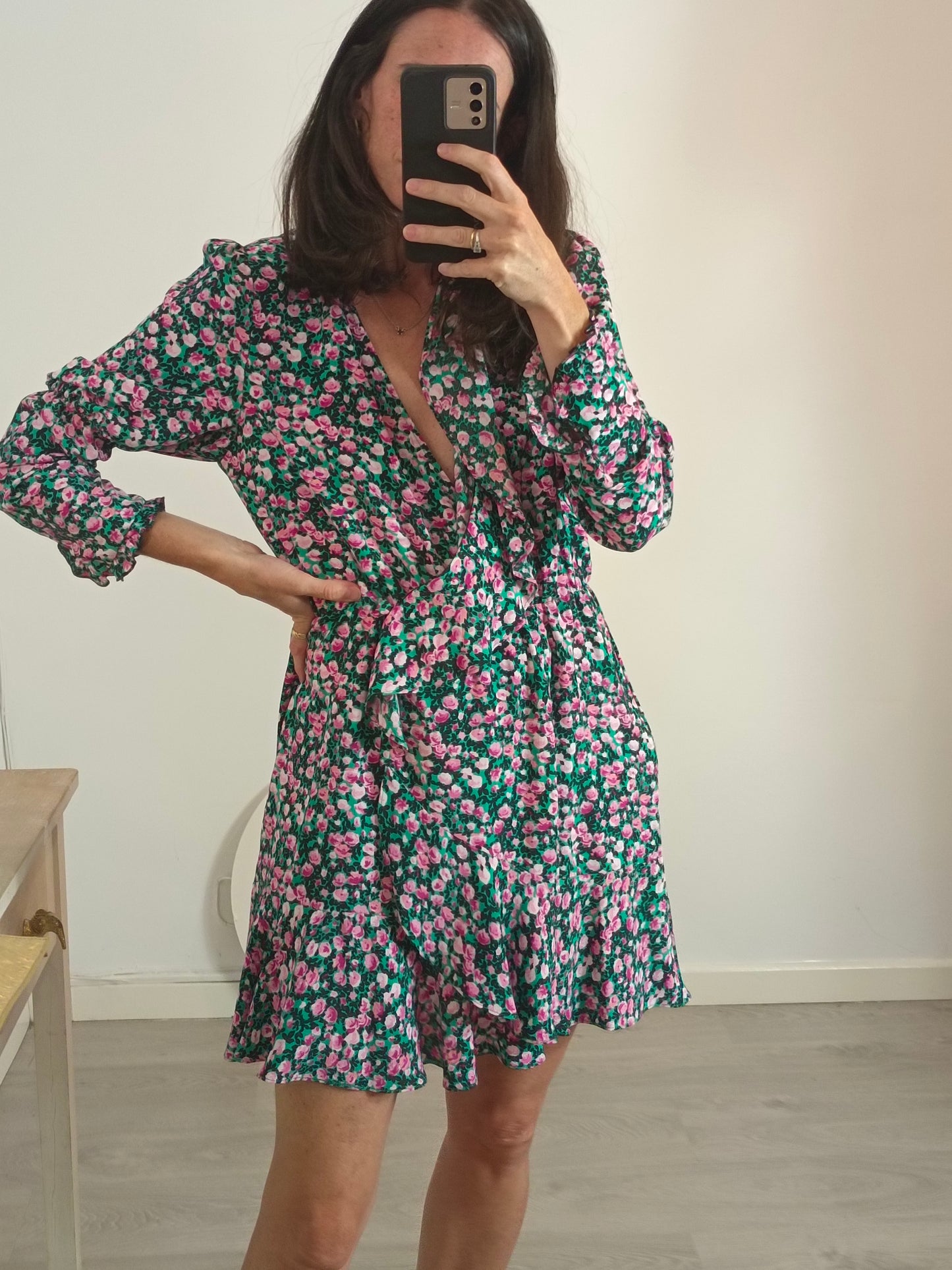 ZARA. Short floral dress Tm