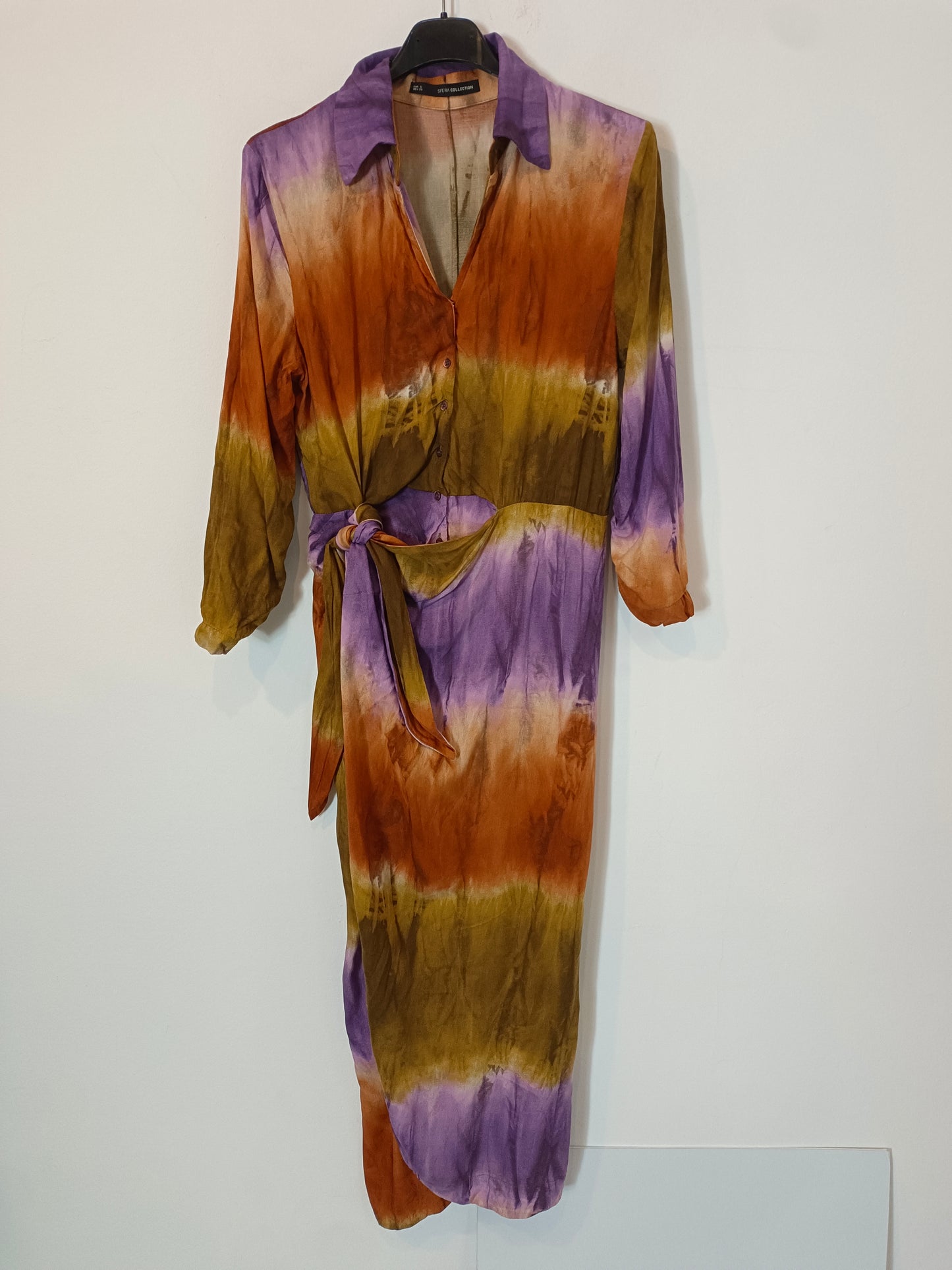 SFERA. Vestido midi tie dye T.s