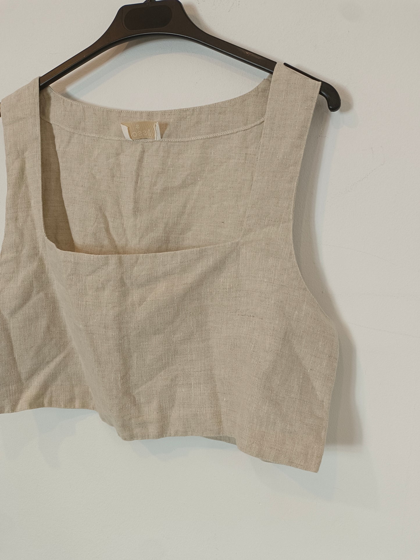 POSSE. Top beige lino T.s