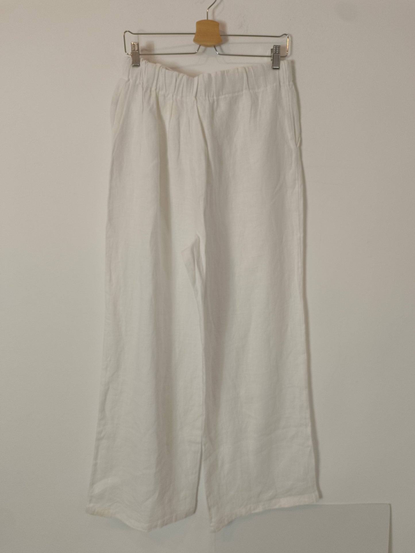 MUS&BOMBON. Pantalón blanco lino  T.l