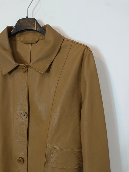 SWORD Beige Leather Jacket Ts