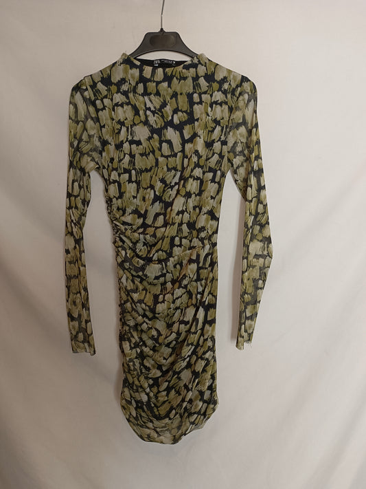 ZARA. Gathered tulle dress Ts