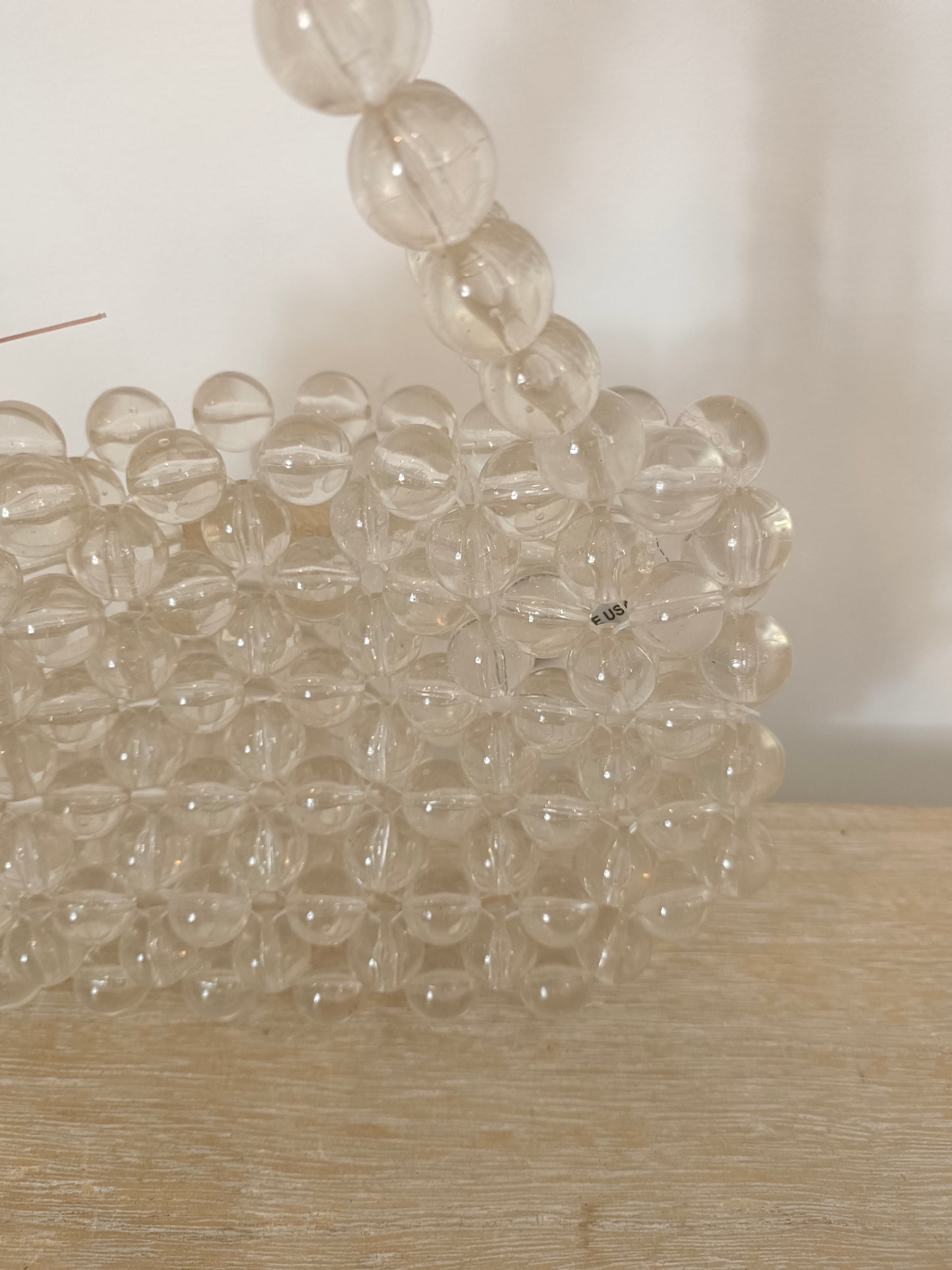 MANGO. Bolso abalorios transparentes