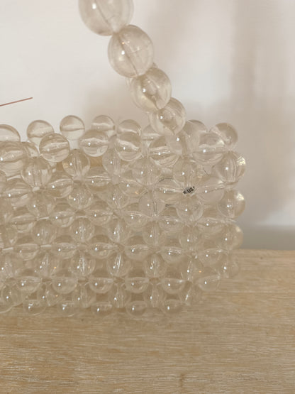 MANGO. Bolso abalorios transparentes