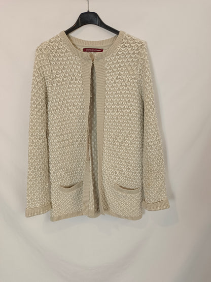 COMPTOIR DES COTONINIERS. Ts beige cardigan