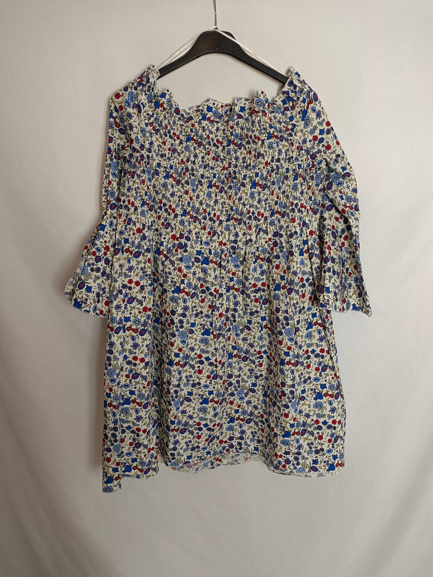 MANGO. Vestido corto flores T.m