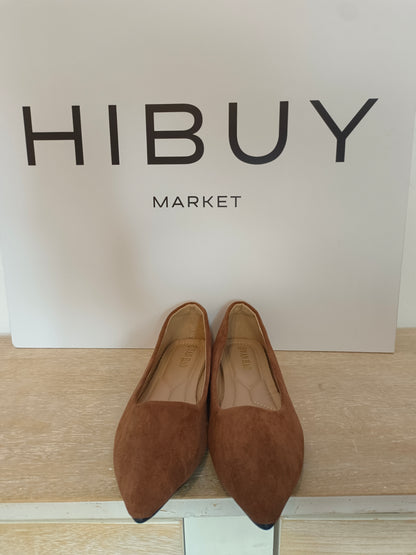 OTHERS. Brown suede ballerina S.40