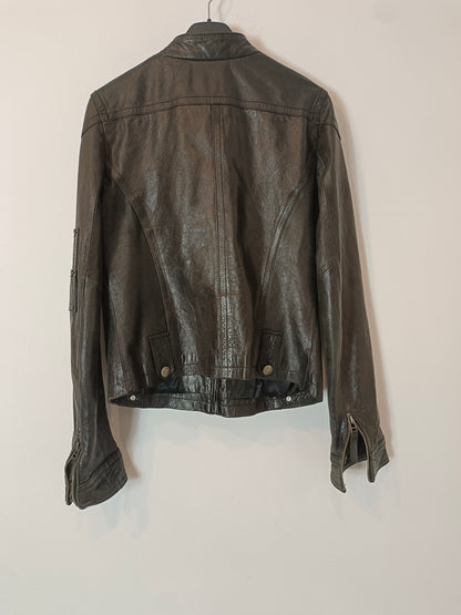 STRADIAVARIUS. Black leather jacket TM
