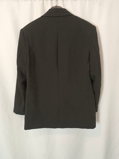ZARA. T.xs double-breasted black blazer