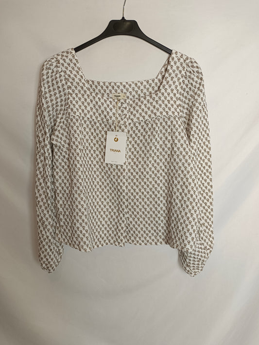 TRIANA BY C. Blusa algodón flores T.s