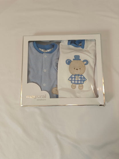 MAYORAL. Striped pajama set, 1/2 months