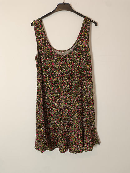 MANGO. Black floral dress TM