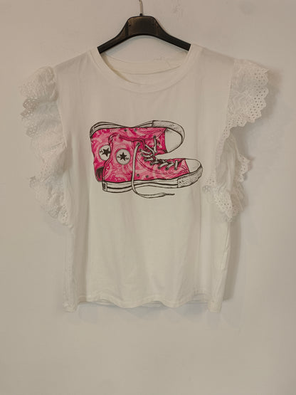 OTHERS. White T-shirt with drawing. TS