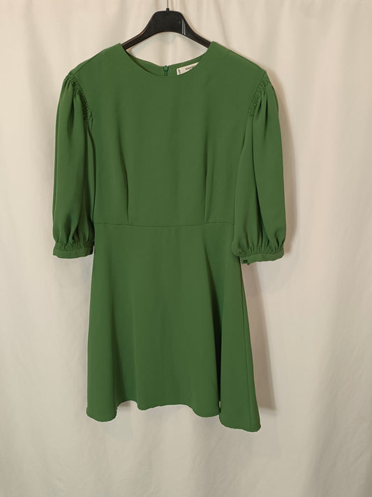 MANGO. Short green dress T.xs