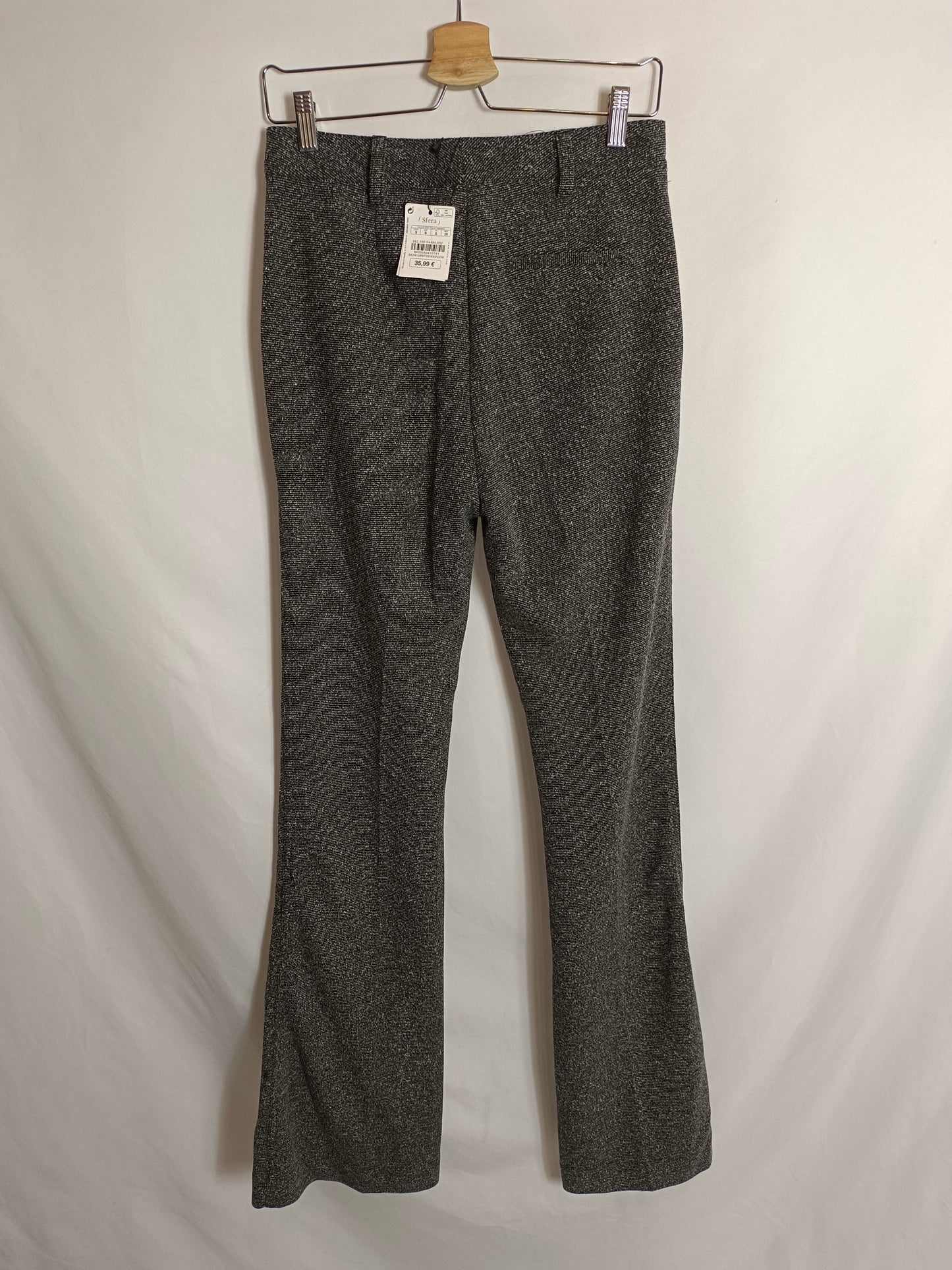 SFERA. Pantalón jaspeado campana T.s