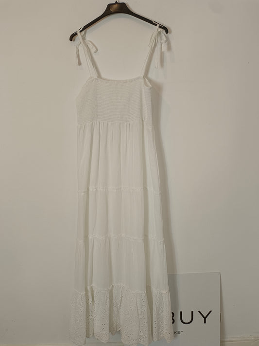 Vestido blanco largo nido abeja Tu(s)