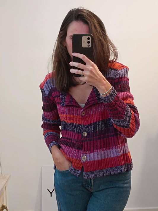 RENATTA&GO. Jersey abotonado rayas T.u(s)