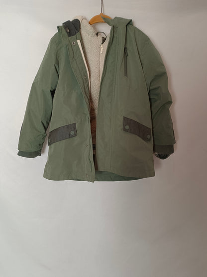 OBAIBI. Parka verde capucha T.3 Años