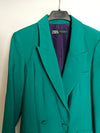 ZARA. Total look verde pantalón y blazer T.xs/s