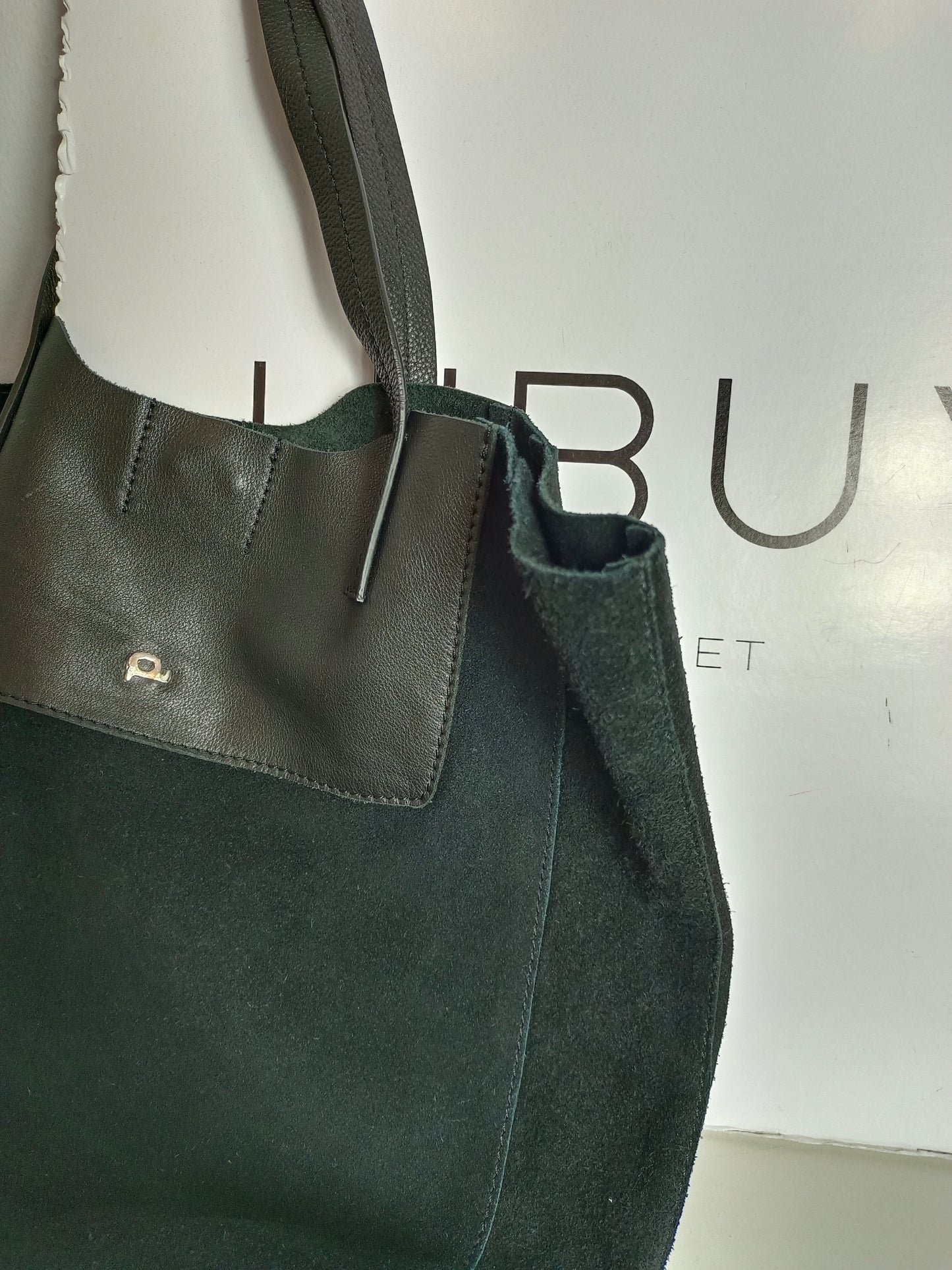 DAYADAY. bolso negro piel