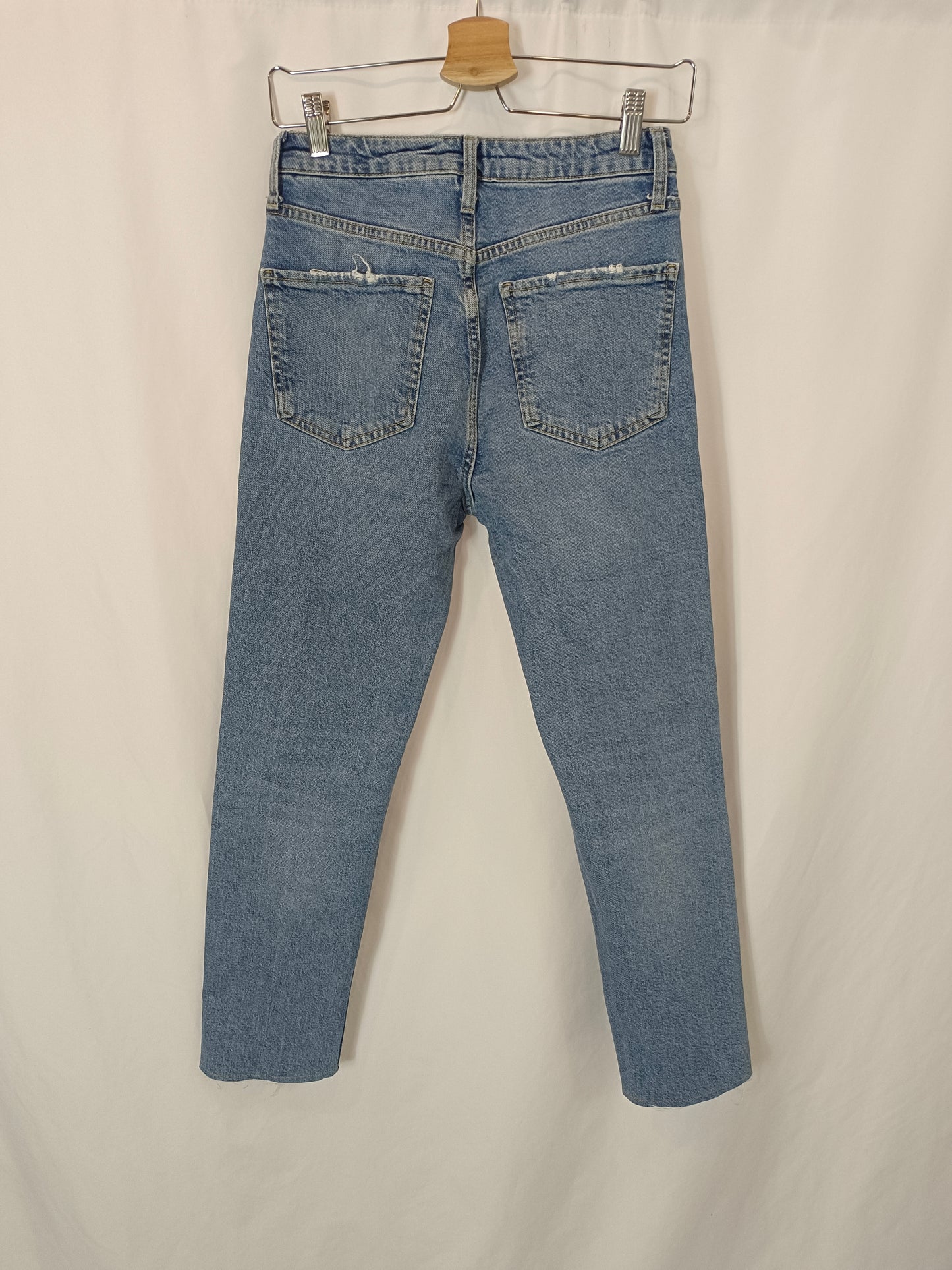 ZARA. Straight-leg denim trousers, size 36